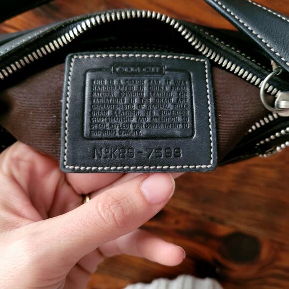 Vtg Y2K Mini Demi Hampton Coach Bag Black Small Leather Purse K28-7593 - Picture 6 of 9
